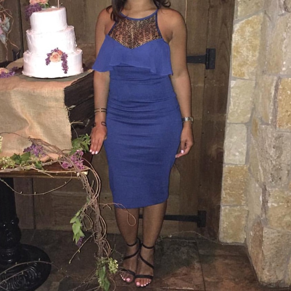 BCBGeneration Deep Blue Midi Dress